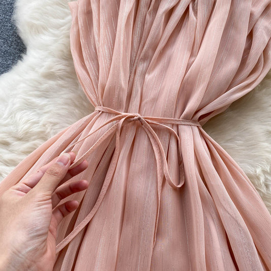 Pink A Line Short Dress Fashion Dress RF0068