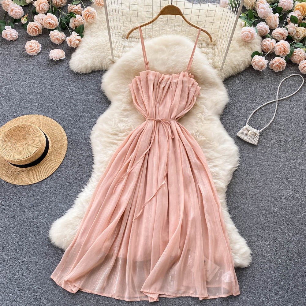 Pink A Line Short Dress Fashion Dress RF0068