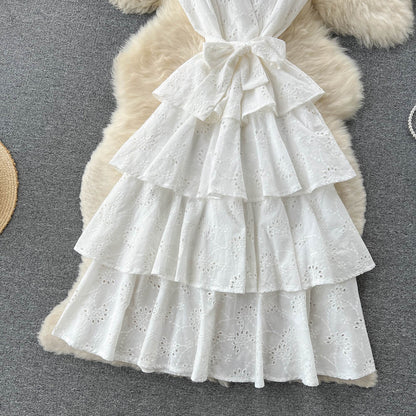 White A Line Short Dress Fashion Girl Dress RF0067