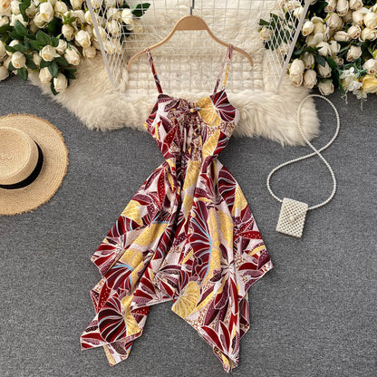 Charming Sexy High Waist Irregular Dress Fashion Girl Dress RF0062