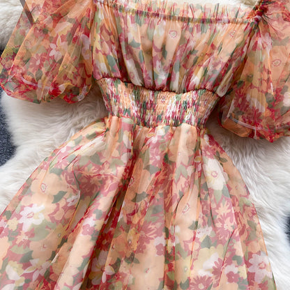 Cute A Line Floral Dress Fashion Girl Dress RF0061