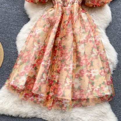 Cute A Line Floral Dress Fashion Girl Dress RF0061