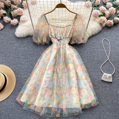Cute A Line Floral Dress Fashion Girl Dress RF0061