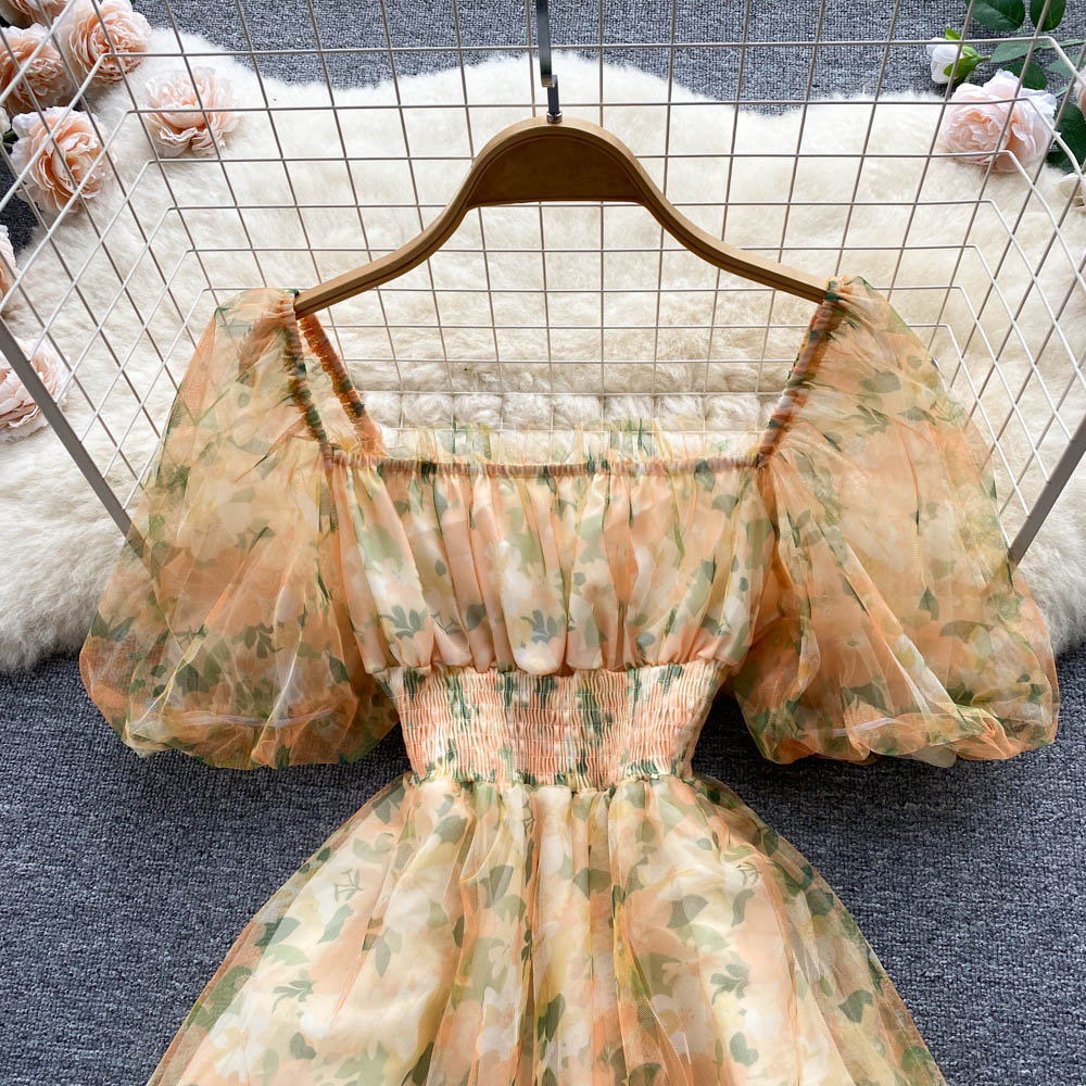 Cute A Line Floral Dress Fashion Girl Dress RF0061