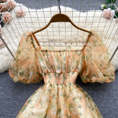 Cute A Line Floral Dress Fashion Girl Dress RF0061