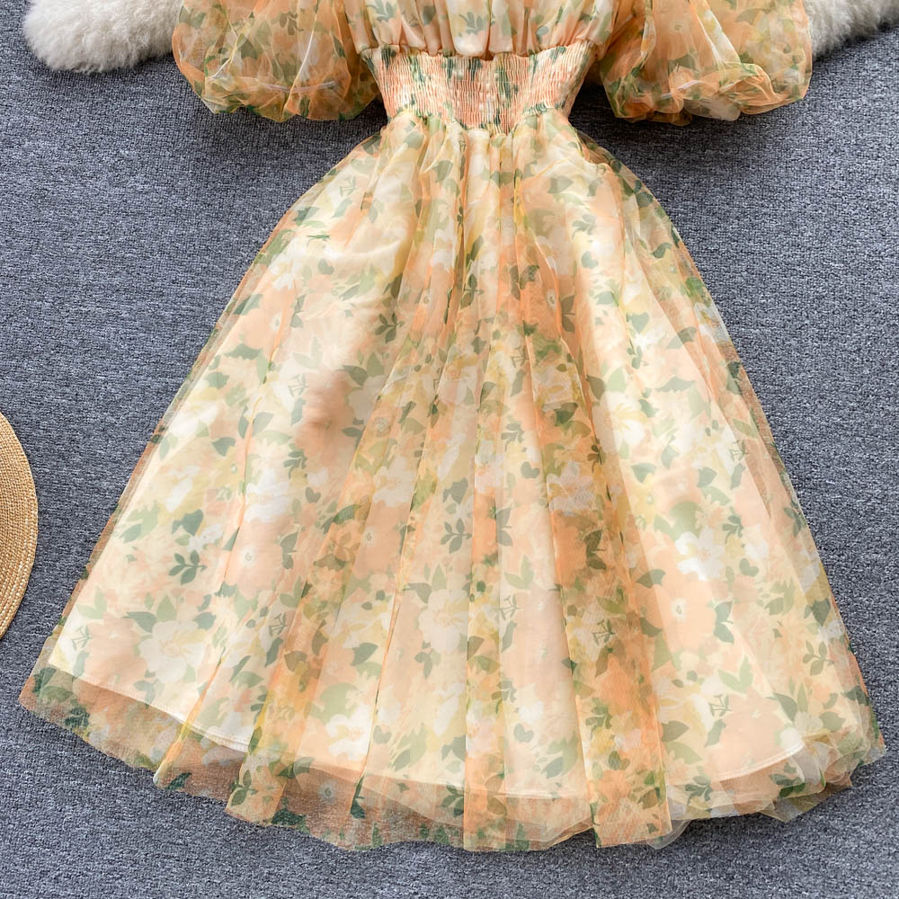 Cute A Line Floral Dress Fashion Girl Dress RF0061