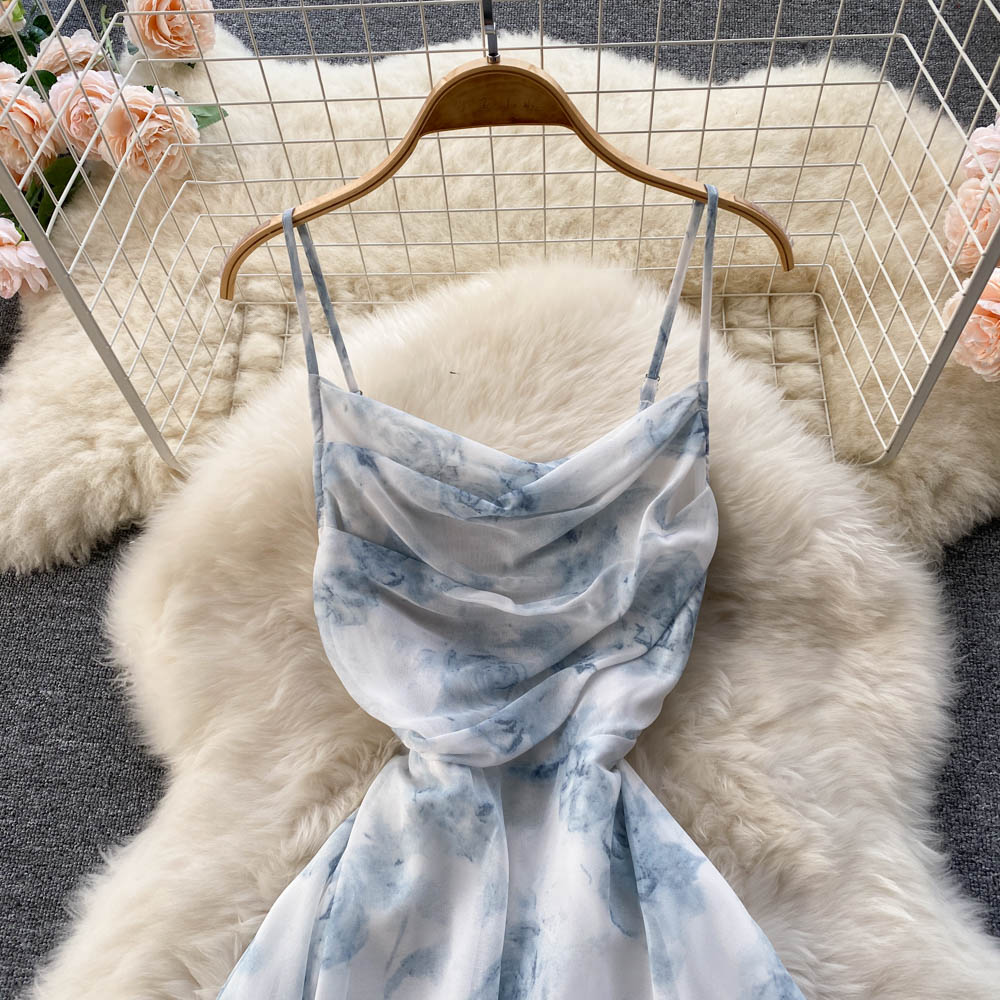 Cute Chiffon Floral Dress A Line Fashion Dress RF0057