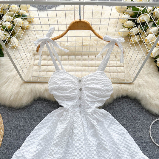Cute Spaghetti Short Dress RF0048