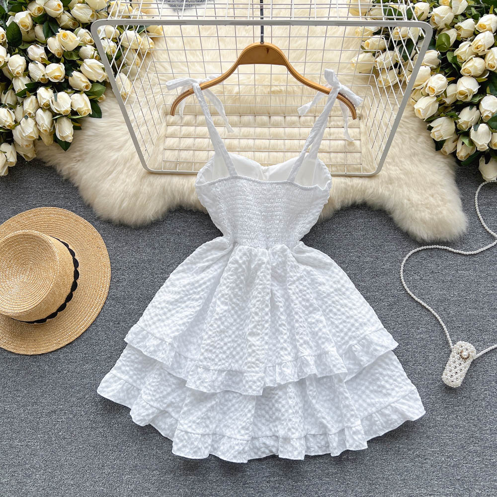 Cute Spaghetti Short Dress RF0048