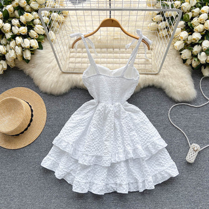 Cute Spaghetti Short Dress RF0048