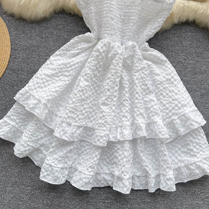 Cute Spaghetti Short Dress RF0048