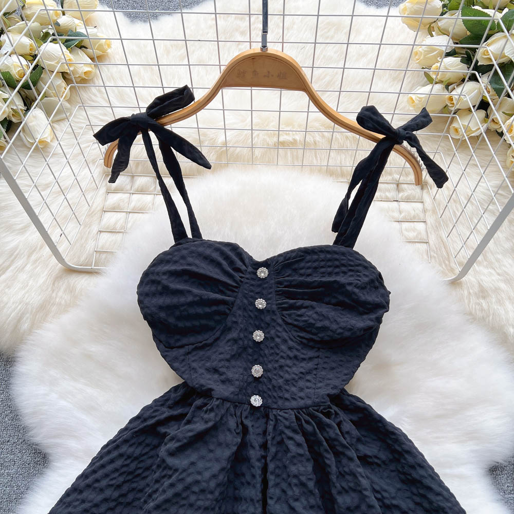 Cute Spaghetti Short Dress RF0048