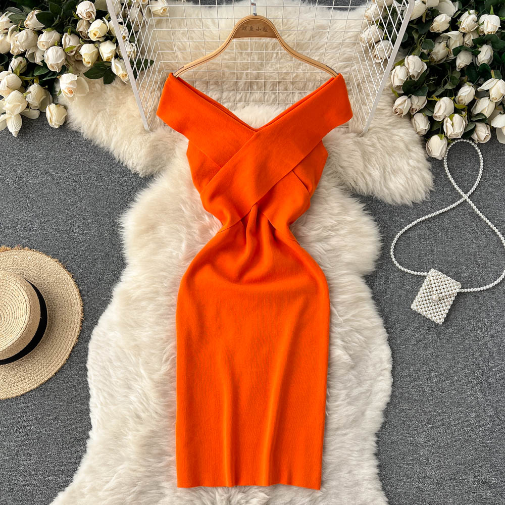 Sexy Knitted Short Dress RF0046