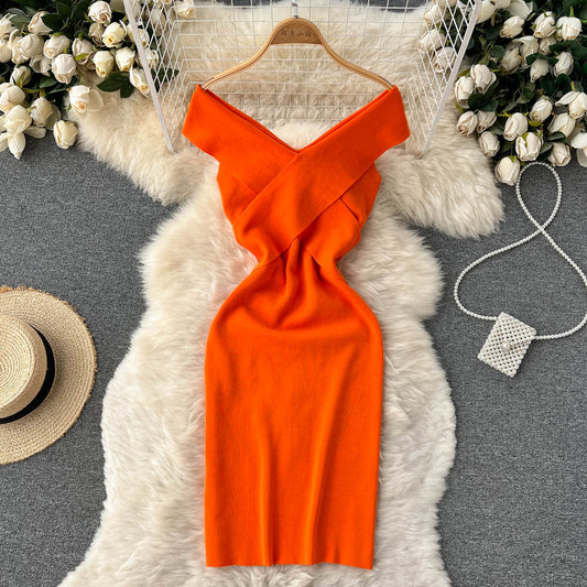 Sexy Knitted Short Dress RF0046
