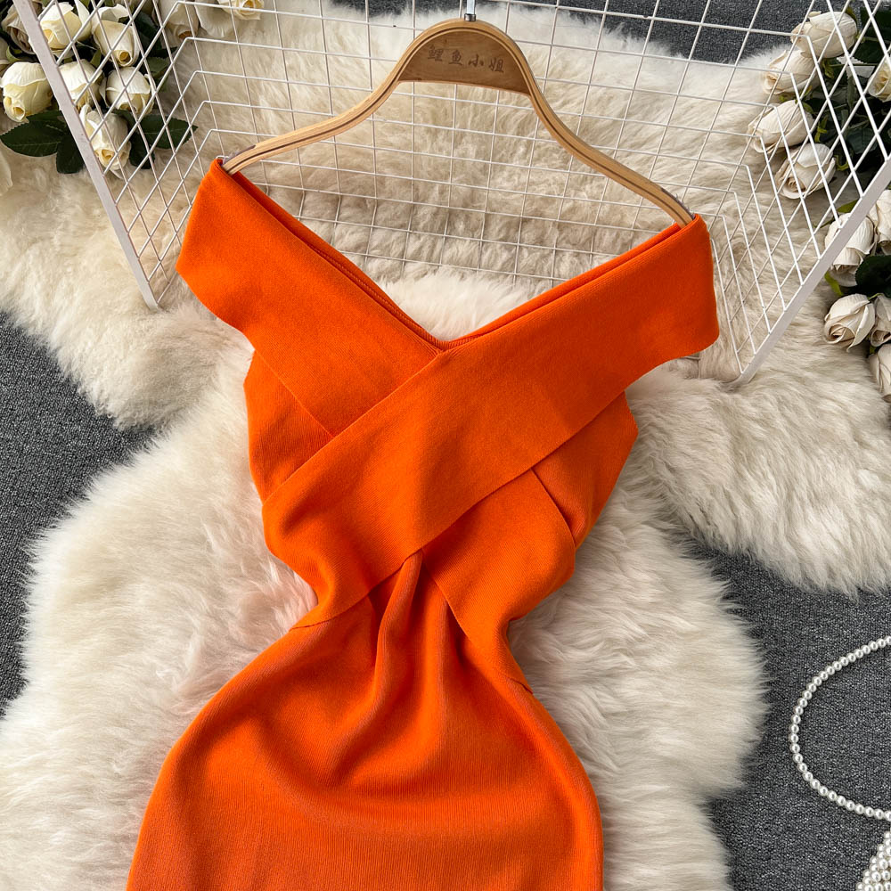 Sexy Knitted Short Dress RF0046