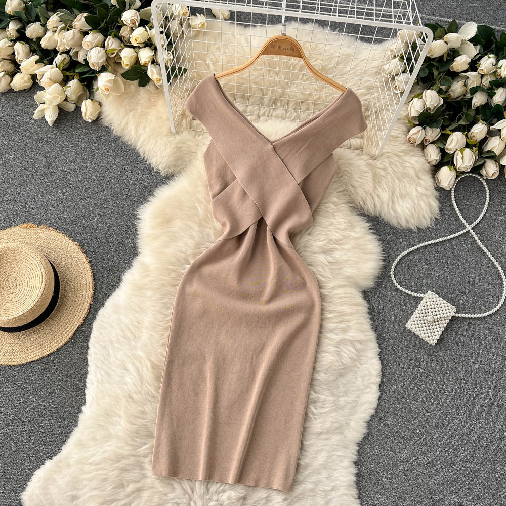 Sexy Knitted Short Dress RF0046