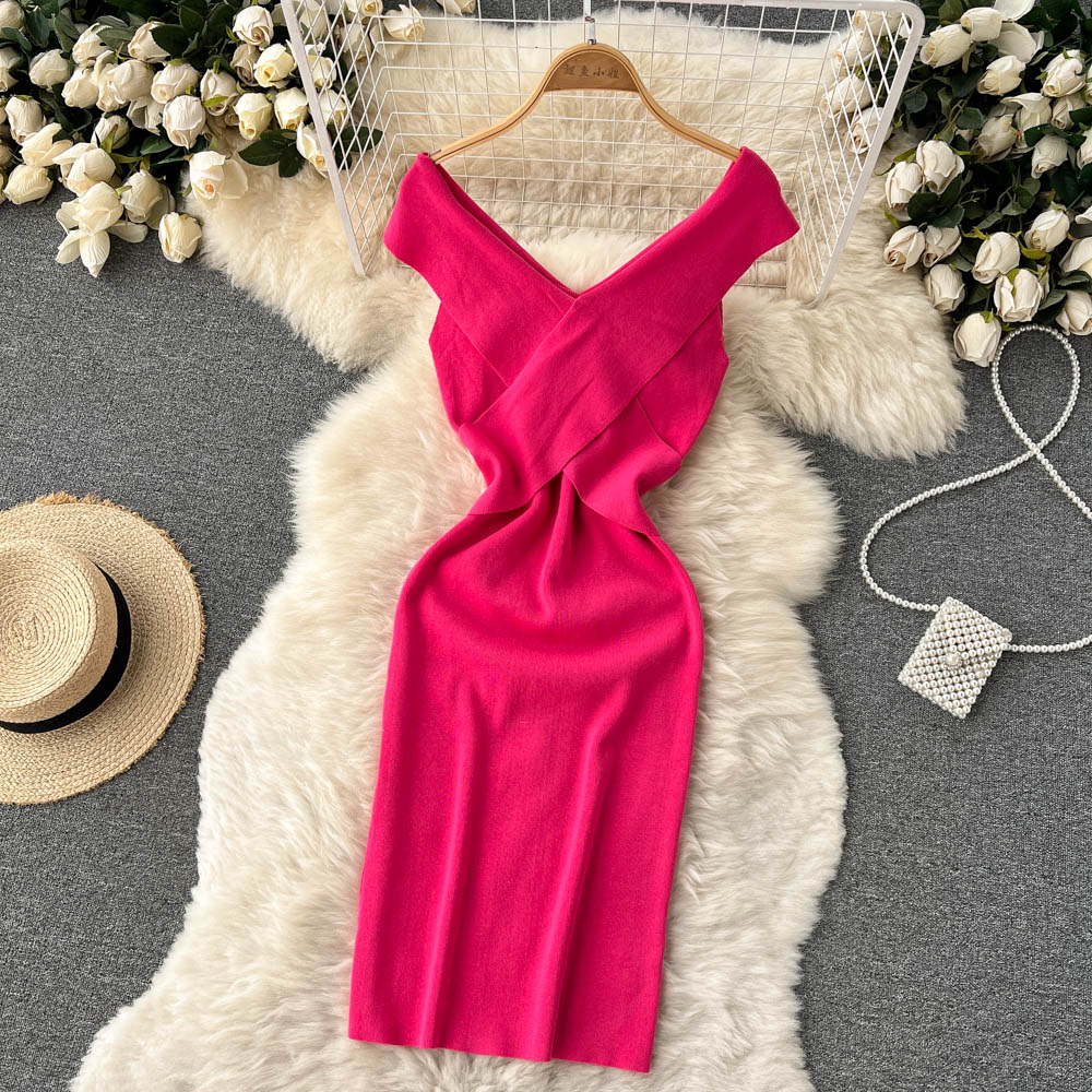 Sexy Knitted Short Dress RF0046