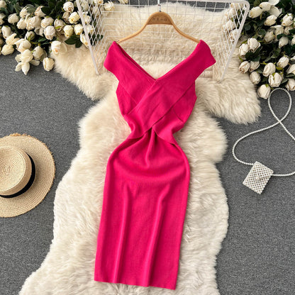 Sexy Knitted Short Dress RF0046