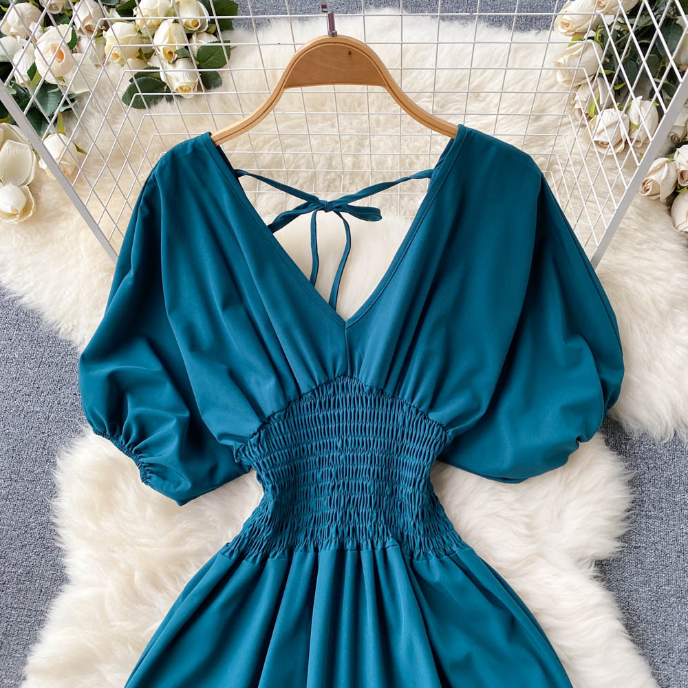 Cute V-neck A-line Dress Fashion Dress RF0044