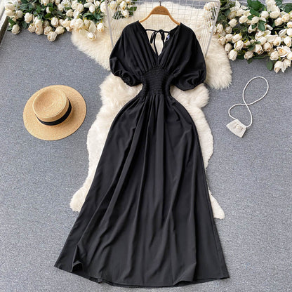 Cute V-neck A-line Dress Fashion Dress RF0044