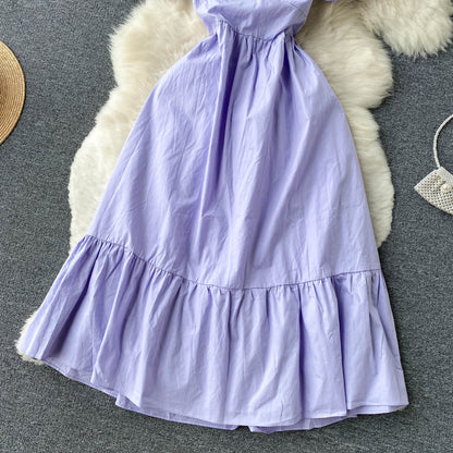 Purple A-line Short Dress Fashion Dress RF0043