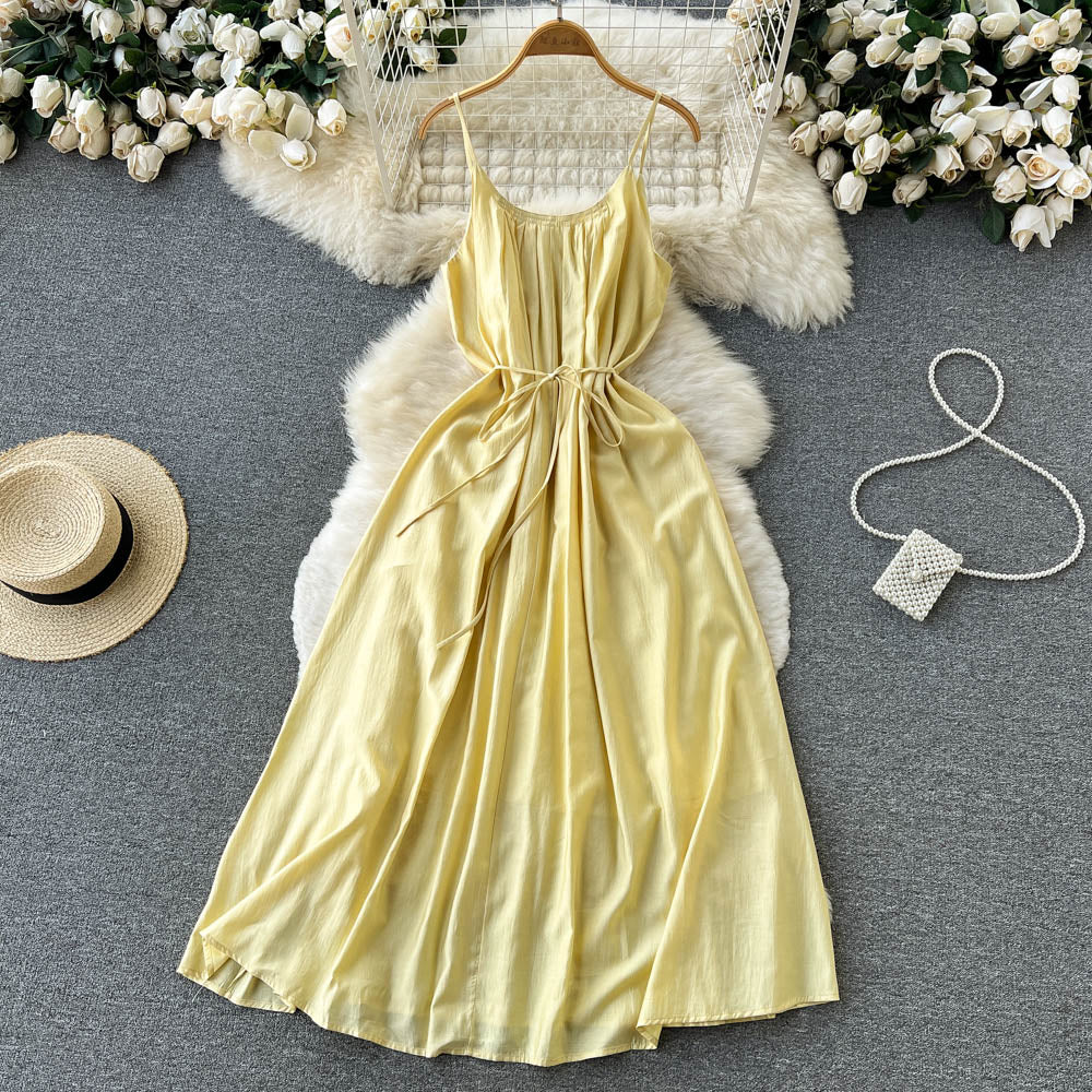 Yellow A-line Short Dress Fashion Dress RF0040