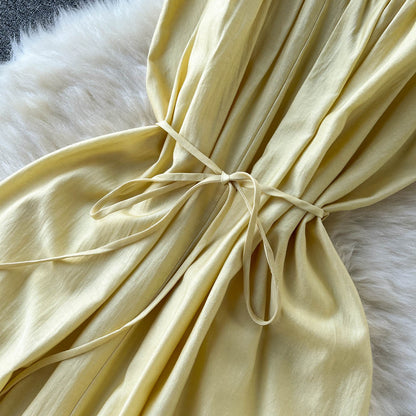 Yellow A-line Short Dress Fashion Dress RF0040