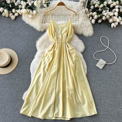 Yellow A-line Short Dress Fashion Dress RF0040