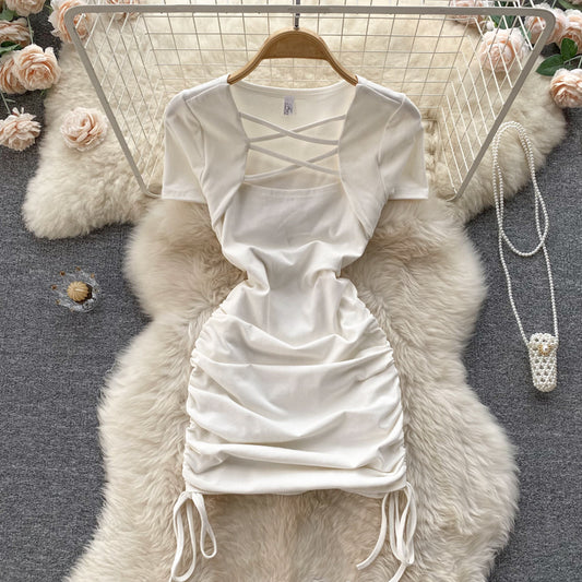 Simple Drawstring Dress RF0039