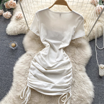 Simple Drawstring Dress RF0039