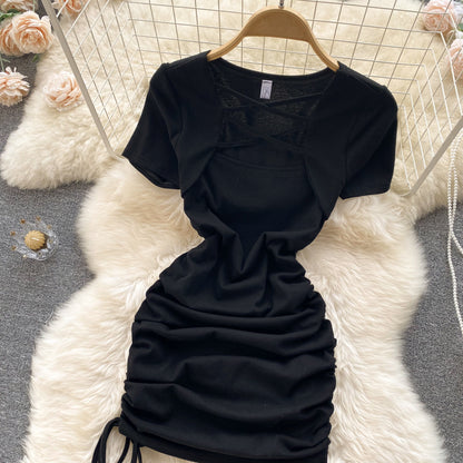 Simple Drawstring Dress RF0039