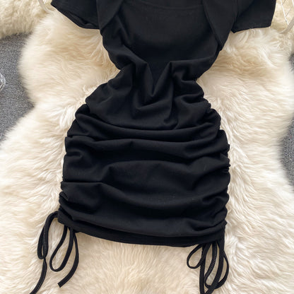 Simple Drawstring Dress RF0039