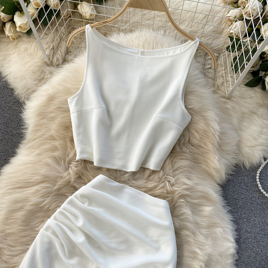 Simple Two Pieces Dress Summer Dress RF0038