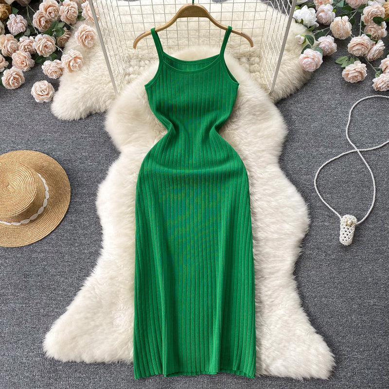 Simple Spaghetti Strap Dress RF0037