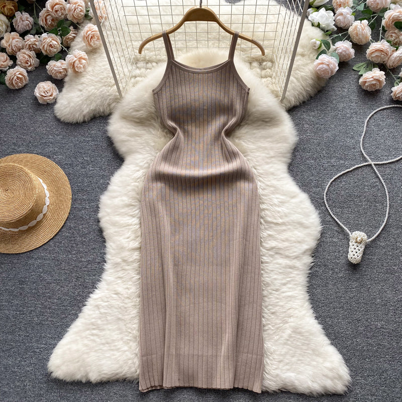 Simple Spaghetti Strap Dress RF0037
