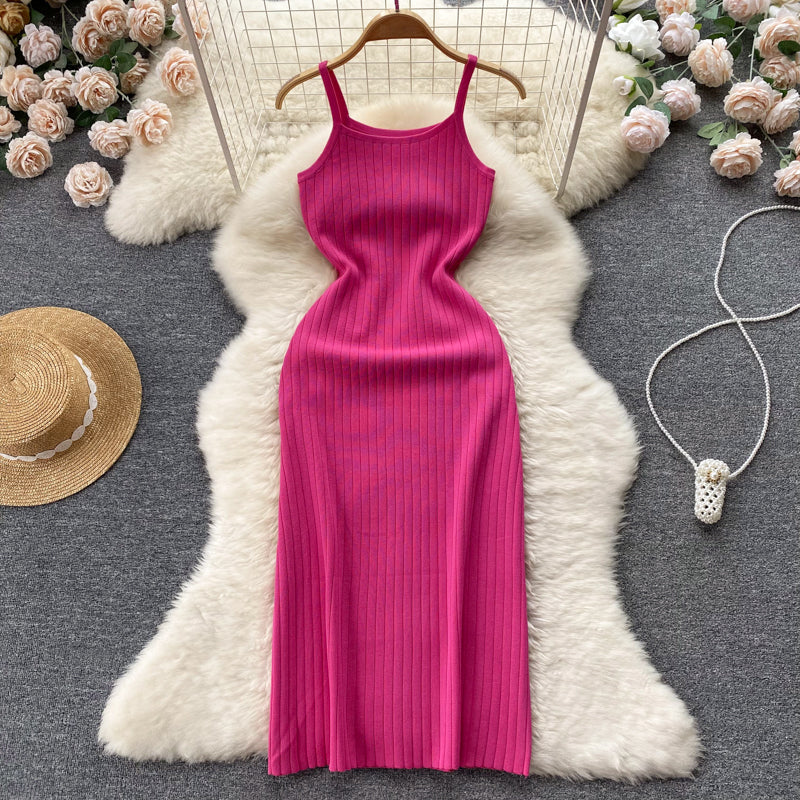Simple Spaghetti Strap Dress RF0037