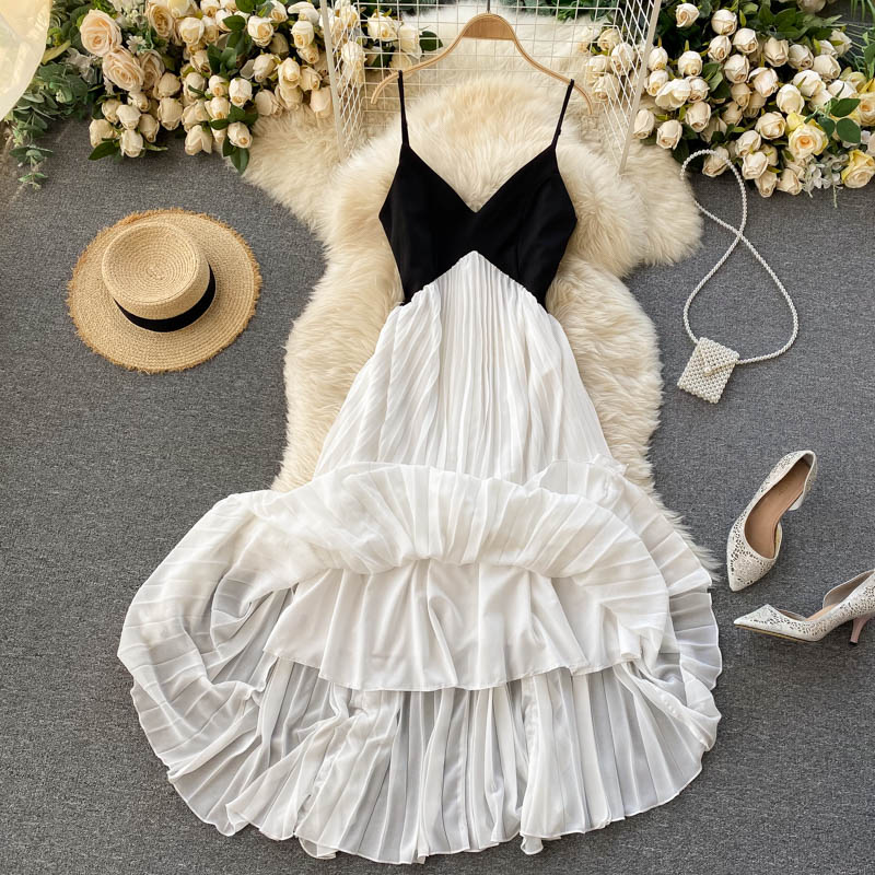 Simple V-neck Short Dress Fashion Dress RF0036