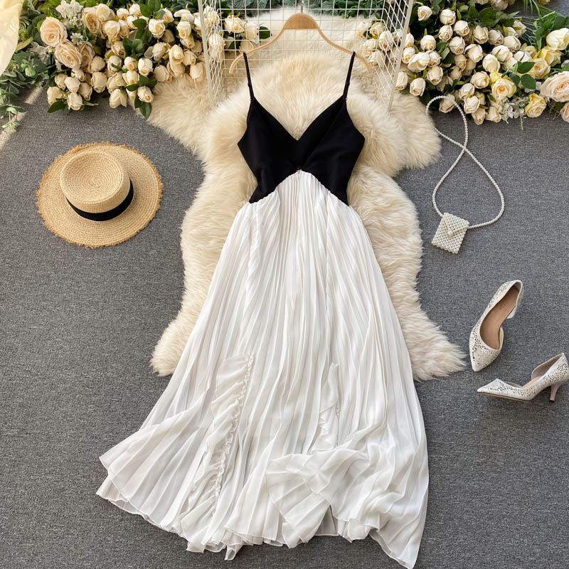 Simple V-neck Short Dress Fashion Dress RF0036