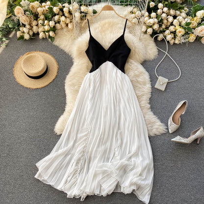 Simple V-neck Short Dress Fashion Dress RF0036