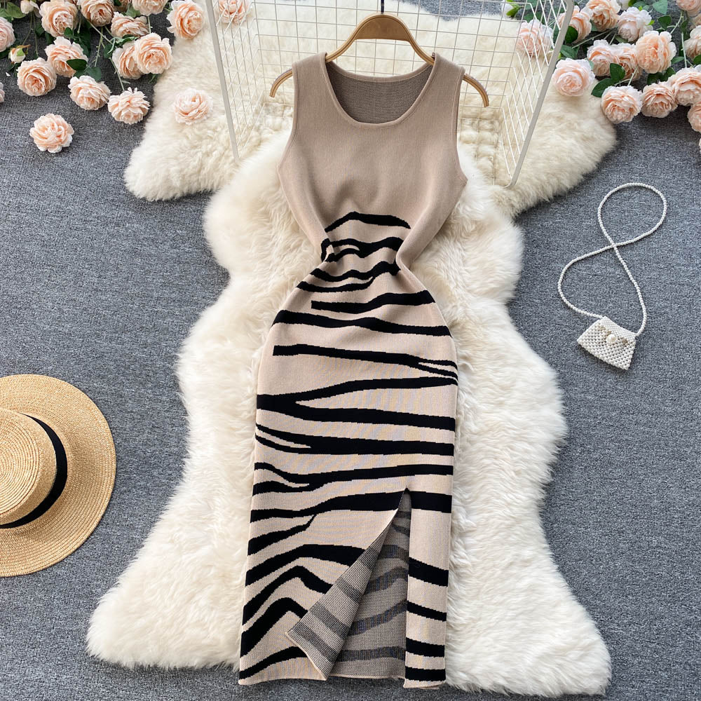 Sexy Sleeveless Knitted Dress Fashion Dress RF0031