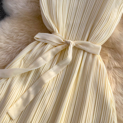 Champagne Chiffon A-line Dress Fashion Dress RF0026