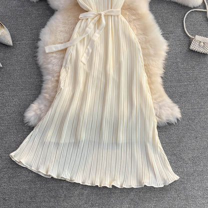 Champagne Chiffon A-line Dress Fashion Dress RF0026