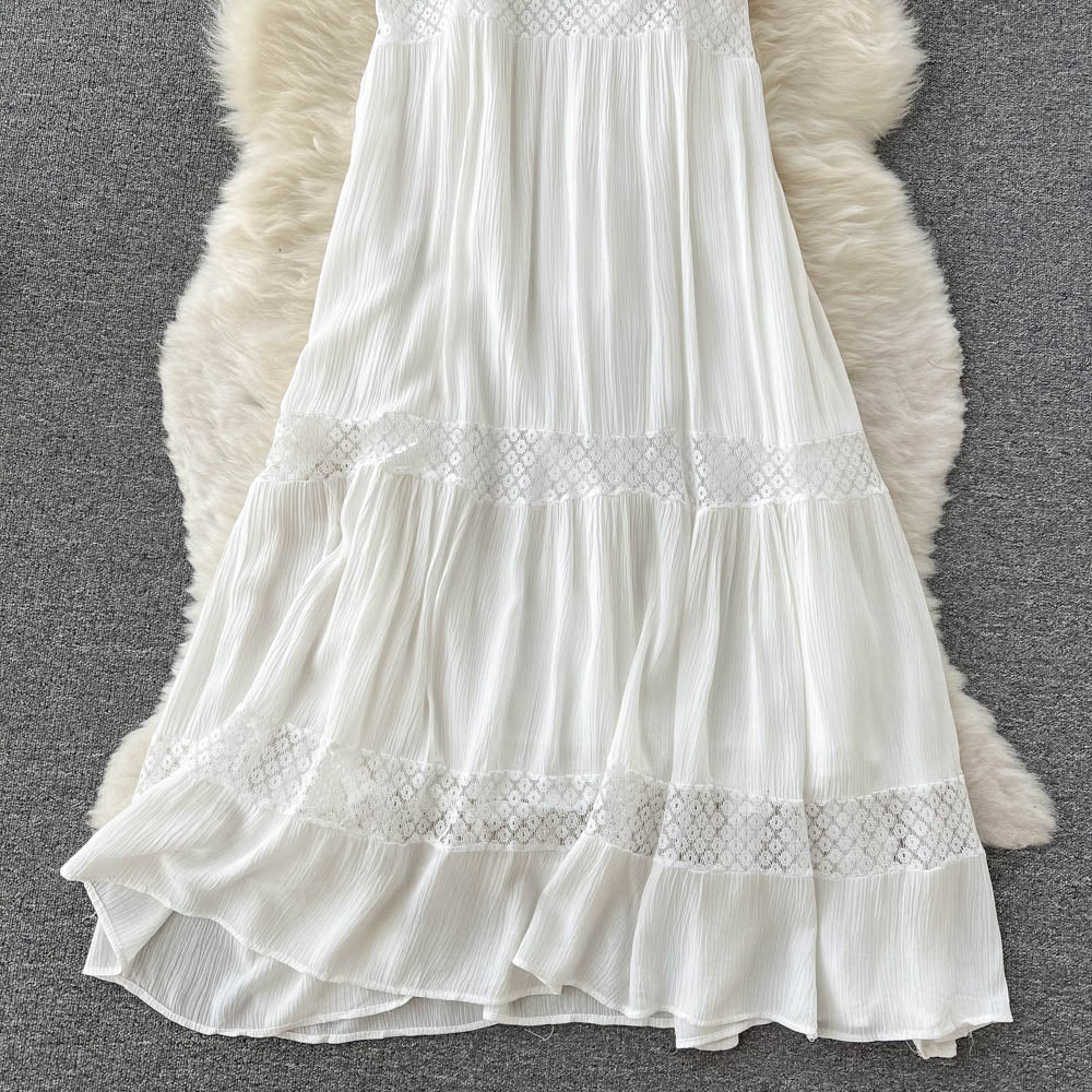 White Lace A-line Dress Fashion Dress RF0025