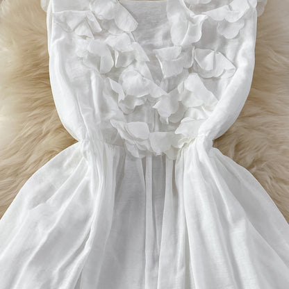 White A-line Short Dress Fashion Dress RF0023