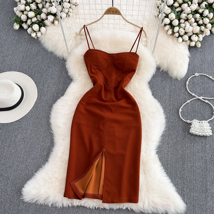 Simple Spaghetti Strap Short Dress Fashion Dress RF0022