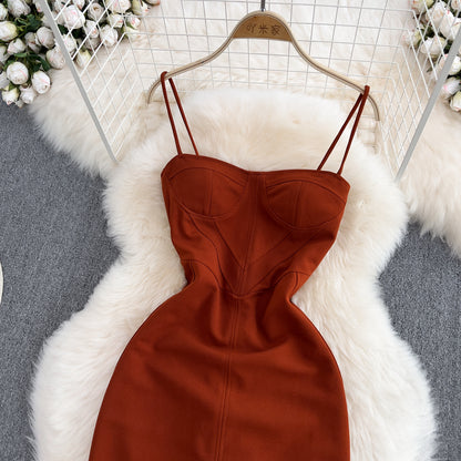 Simple Spaghetti Strap Short Dress Fashion Dress RF0022