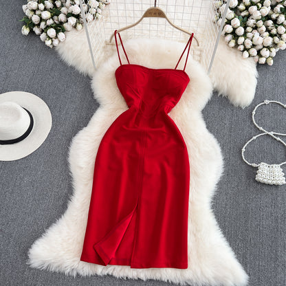 Simple Spaghetti Strap Short Dress Fashion Dress RF0022