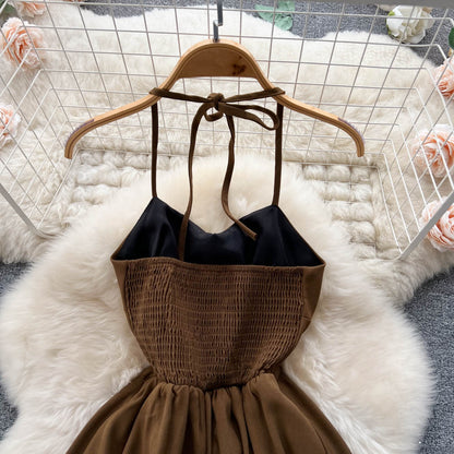 Cute Lace-up Short Dress, A-line Fashion Dress RF0015