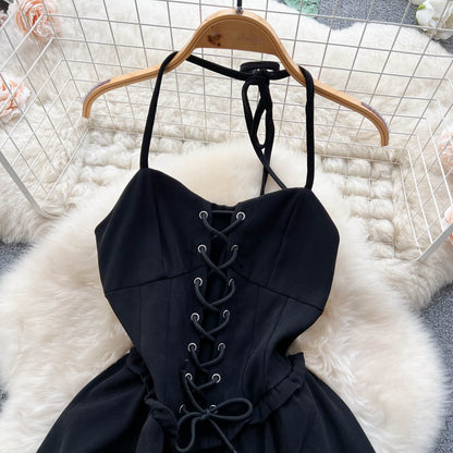 Cute Lace-up Short Dress, A-line Fashion Dress RF0015