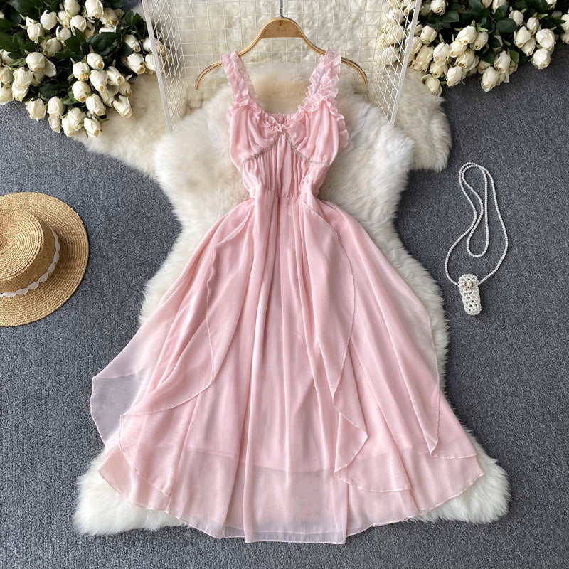 Pink A-line Fashion Dress RF0012